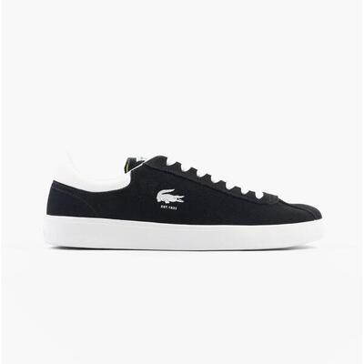 Scarpe Sportive Pelle ScamosciataUomo Lacoste Baseshot Nero Bianco