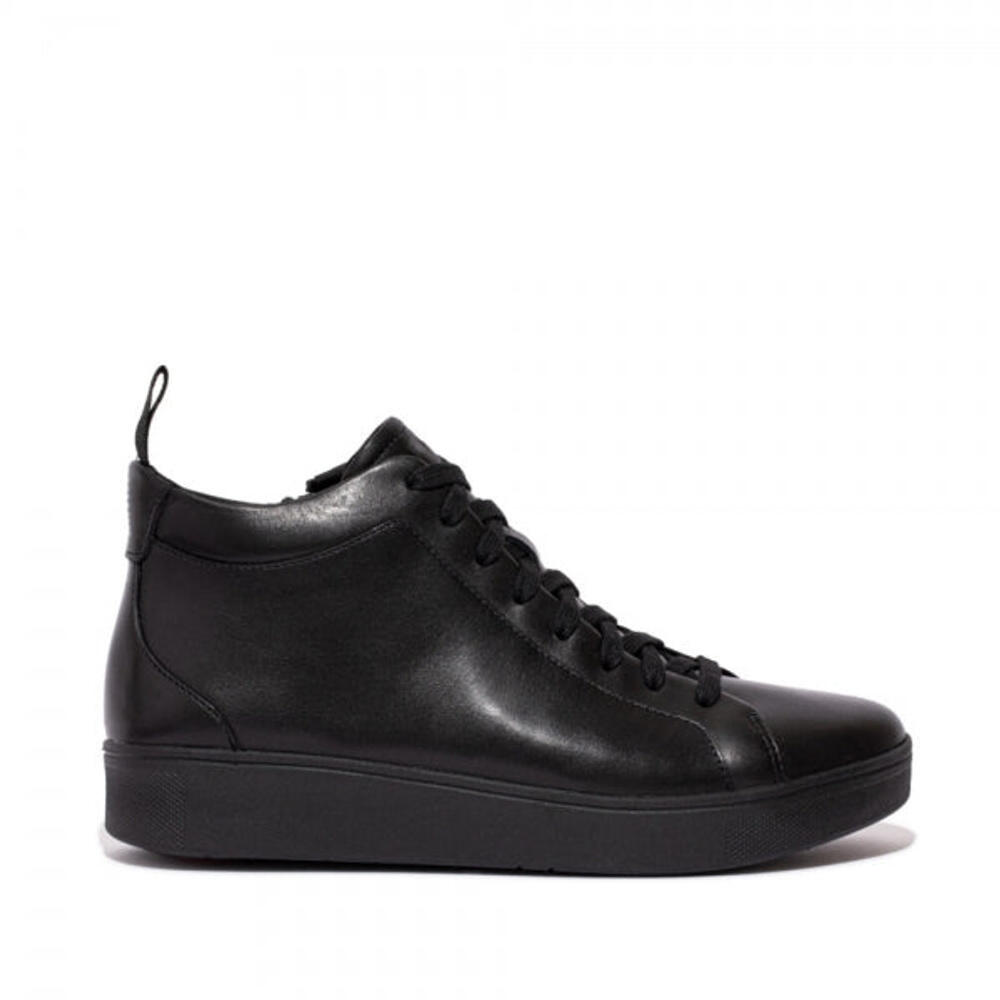 FIT FLOP Rally Leather High-top Womens Sports High Top Lace Up Trainers