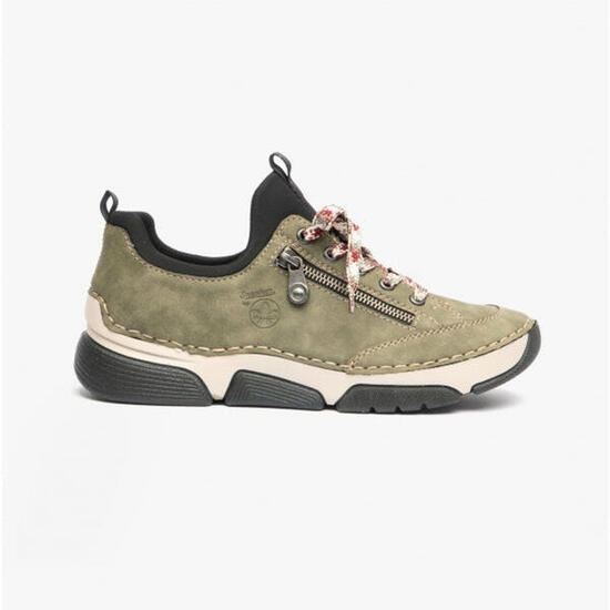 Rieker Damen Halbschuh Slipper Schuhe 45973-54 grün