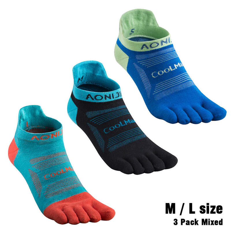 E4801 運動五趾襪 (3對裝/混色) 跑步|越野|登山|戶外遠足