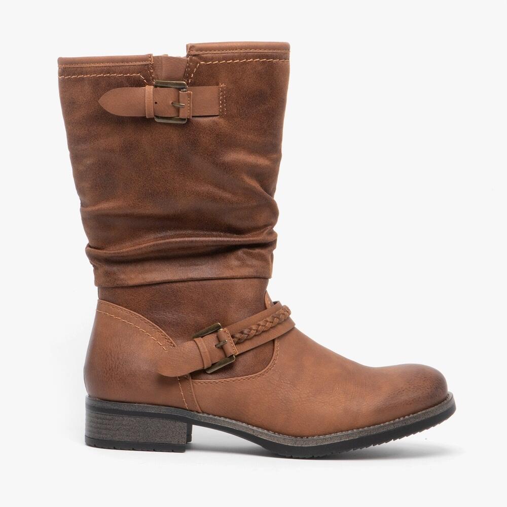 98860-22 Womens Ankle Zip Calf Length Boots 1/1