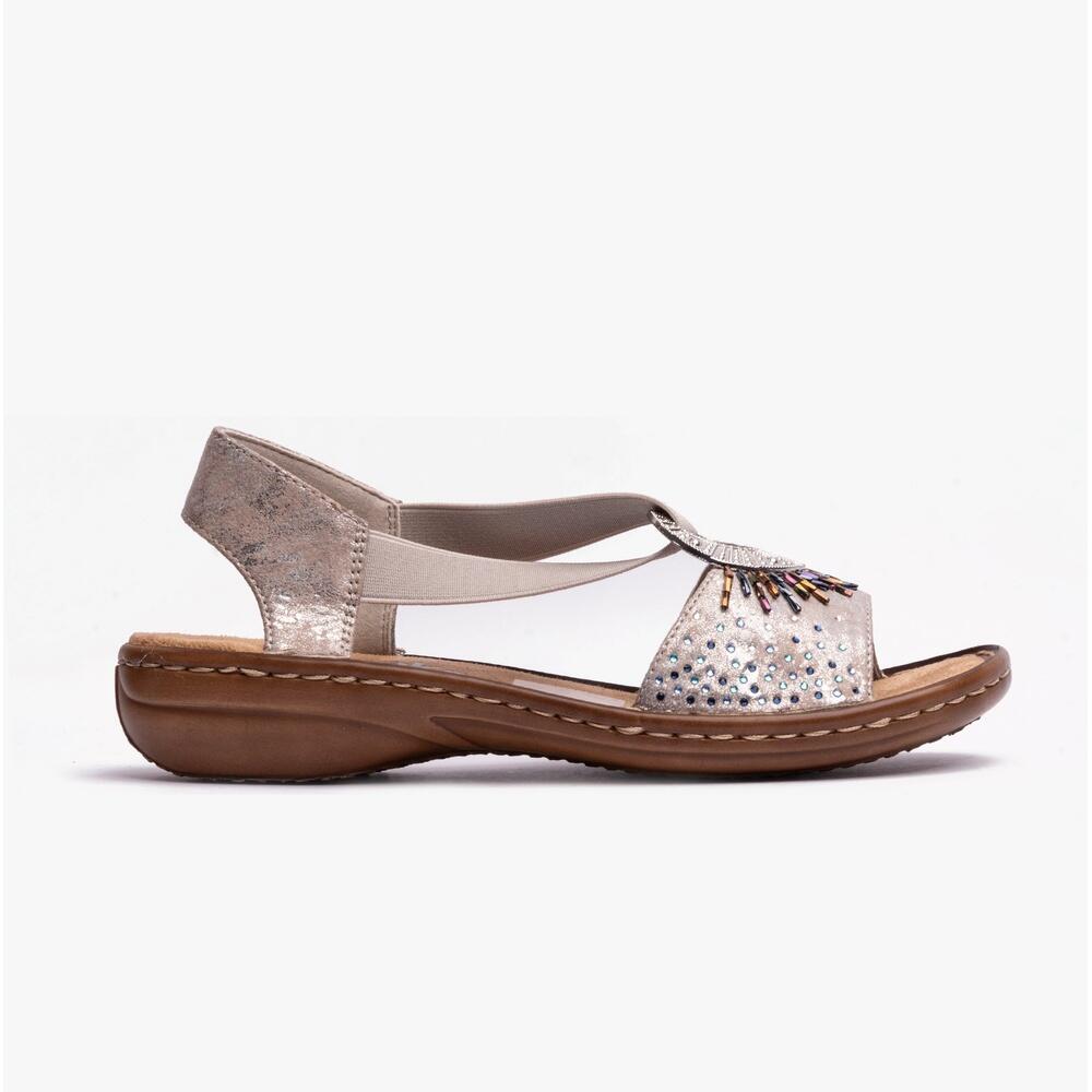 RIEKER 60880-90 Womens Slip On Sandals