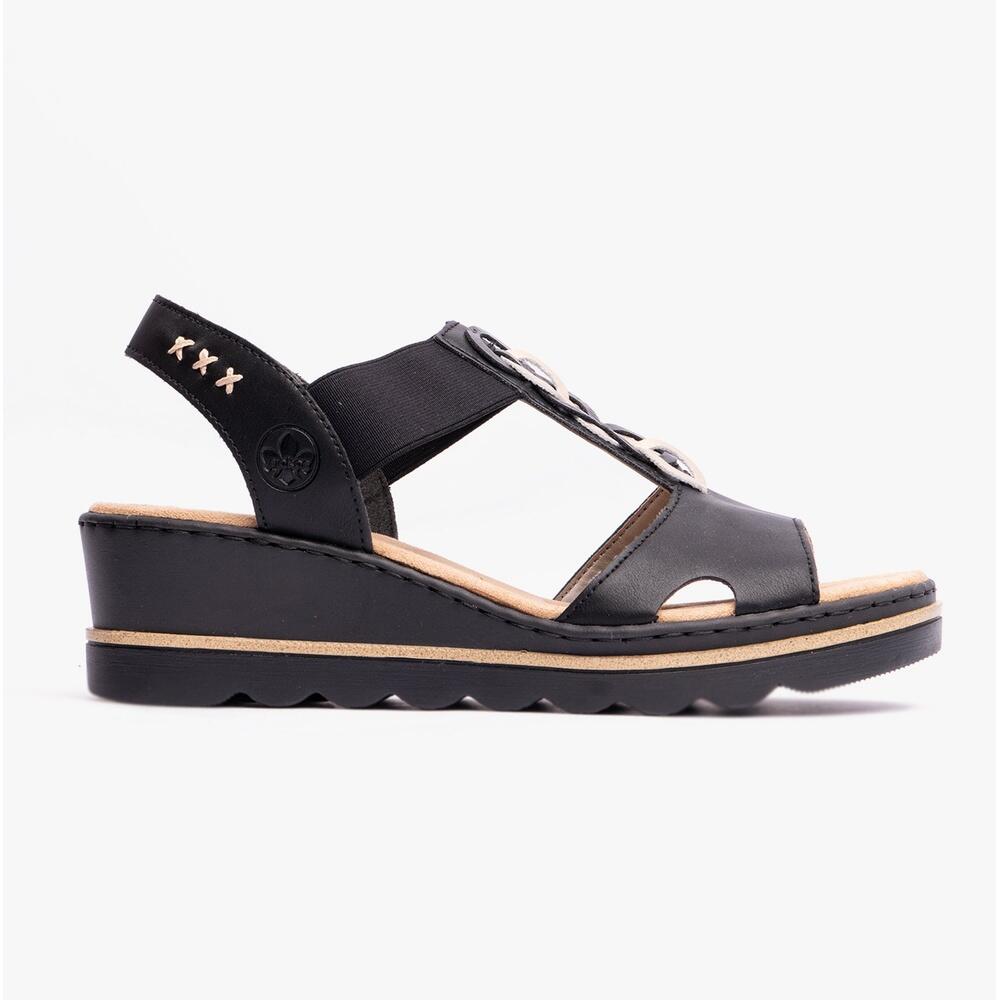 RIEKER 67498-00 Womens Slip On Sandals