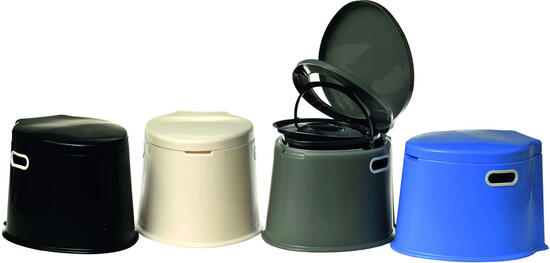 Camping Eimer Toilette grau