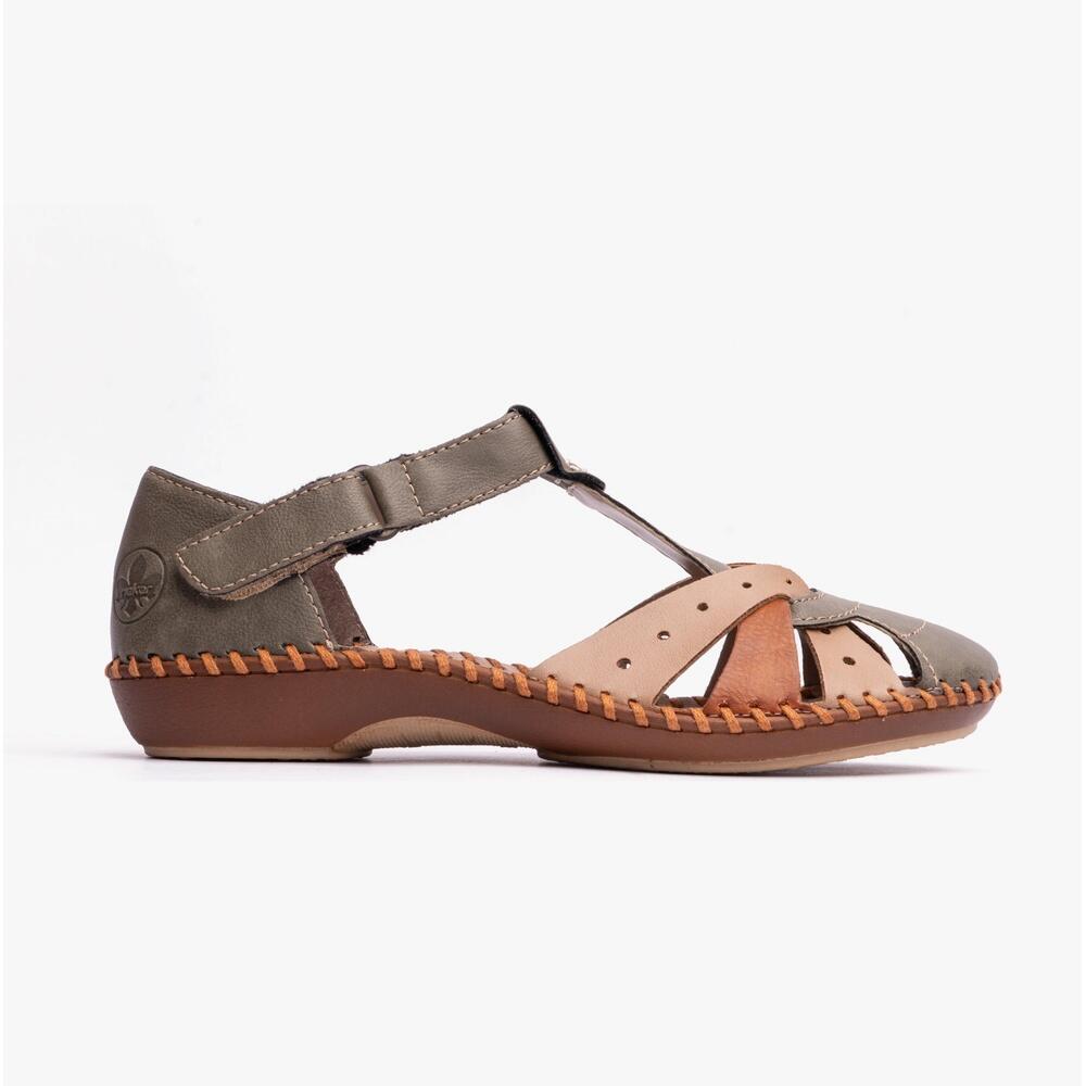RIEKER M1655-54 Womens Touch Fasten Sandals