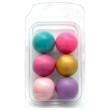 Jeu de Boules–FM-3 - 6 Cochonnets de couleurs 3 différentes – 30mm-bois de hêtre
