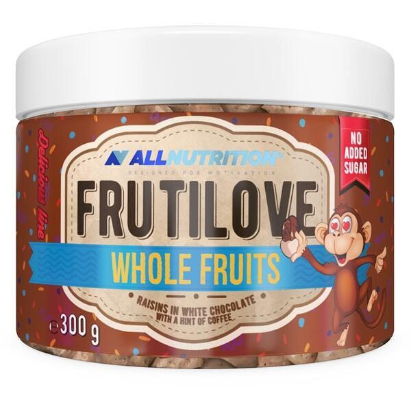 FRUTILOVE WHOLE FRUITS - ROZIJNEN IN WITTE CHOCOLADE MET EEN VLEUGJE KOFFIE 300g