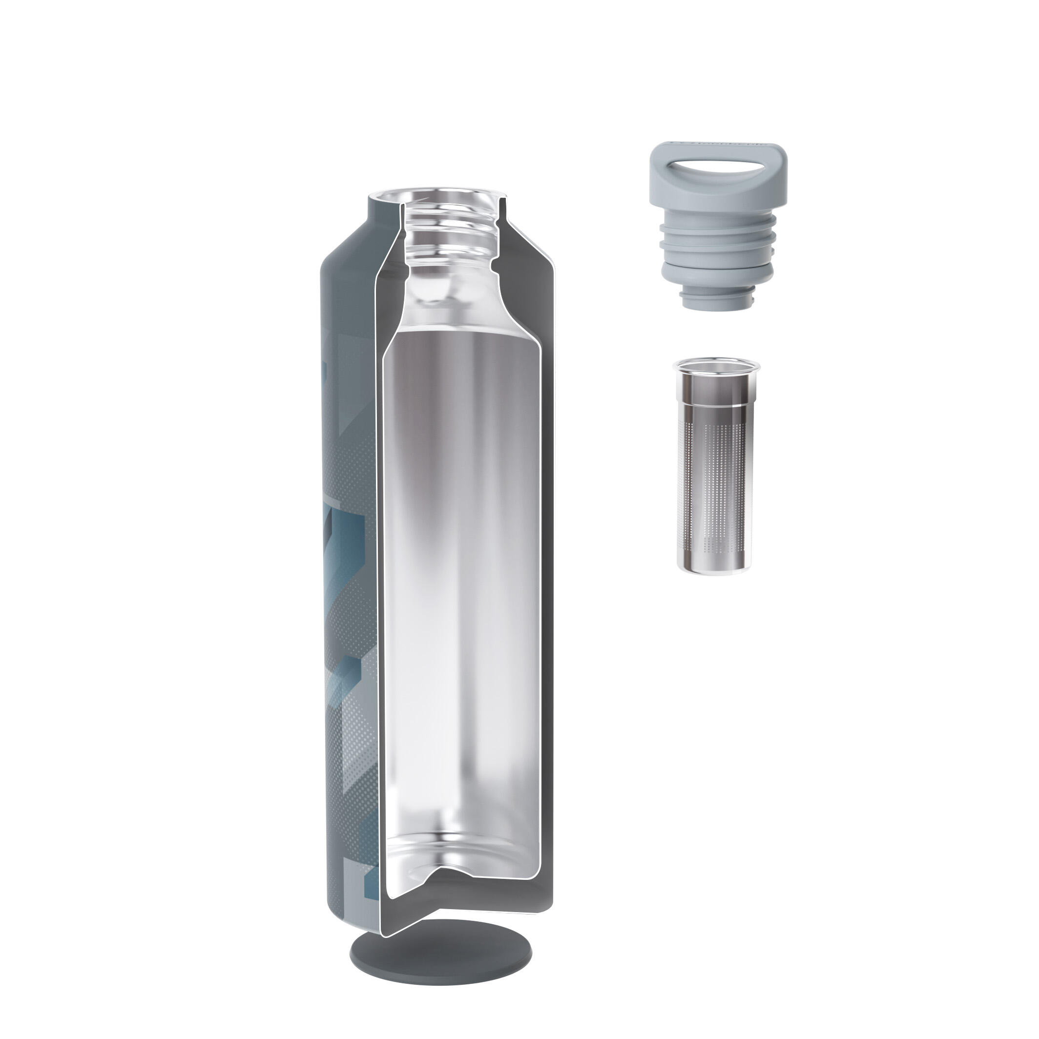 Gourde isotherme avec infuseur 500ml|Adulte|Pique-nique, randonnée|Steel 4/6