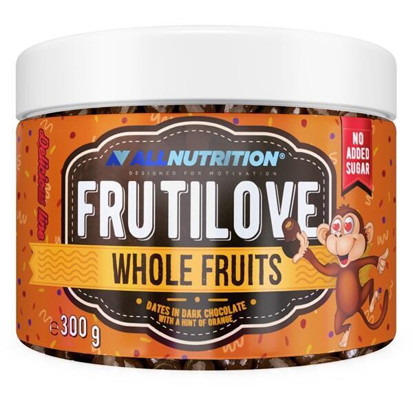 FRUTILOVE WHOLE FRUITS - DADELS IN PURE CHOCOLADE MET  SINAASAPPEL 300g