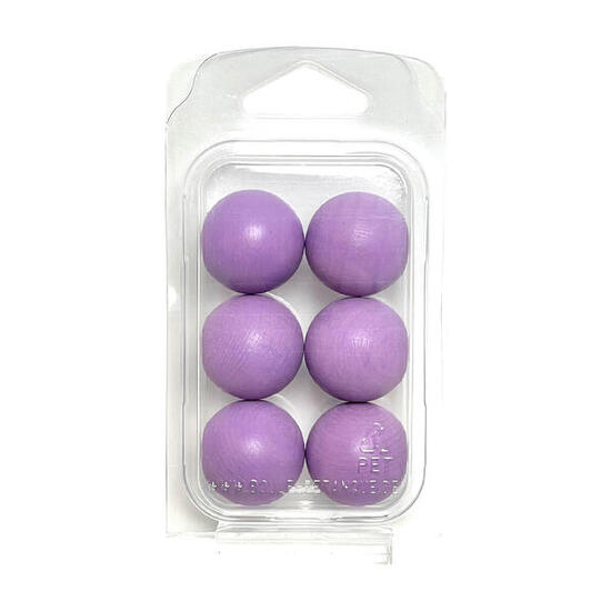 Zielkugeln Boule Pétanque 6 Stück - Buche - Farbe Gold- im Blister