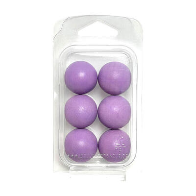 Zielkugeln Boule Pétanque 6 Stück - Buche - Farbe Hellviolett - im Blister