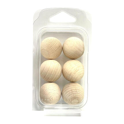 Zielkugeln Boule Pétanque 6 Stück - Buche - Farbe Gold- im Blister