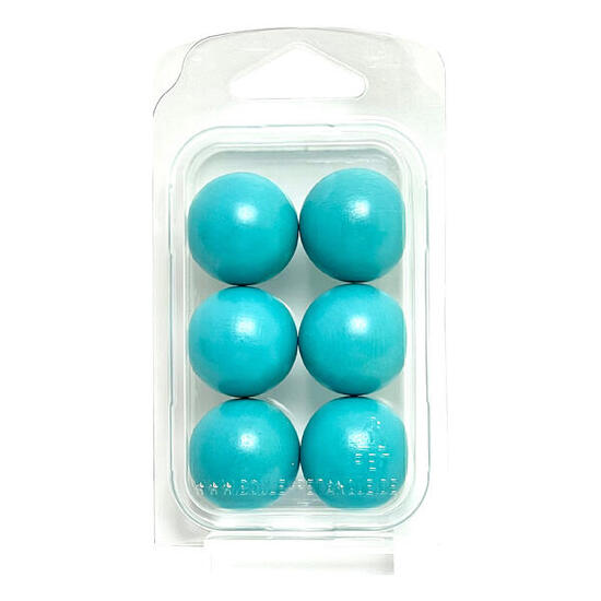 Zielkugeln Boule Pétanque 6 Stück - Buche - Farbe Gold- im Blister