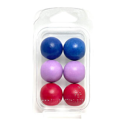 Jeu de Boules–FM-3 - 6 Cochonnets de couleurs 3 différentes – 30mm-bois de hêtre