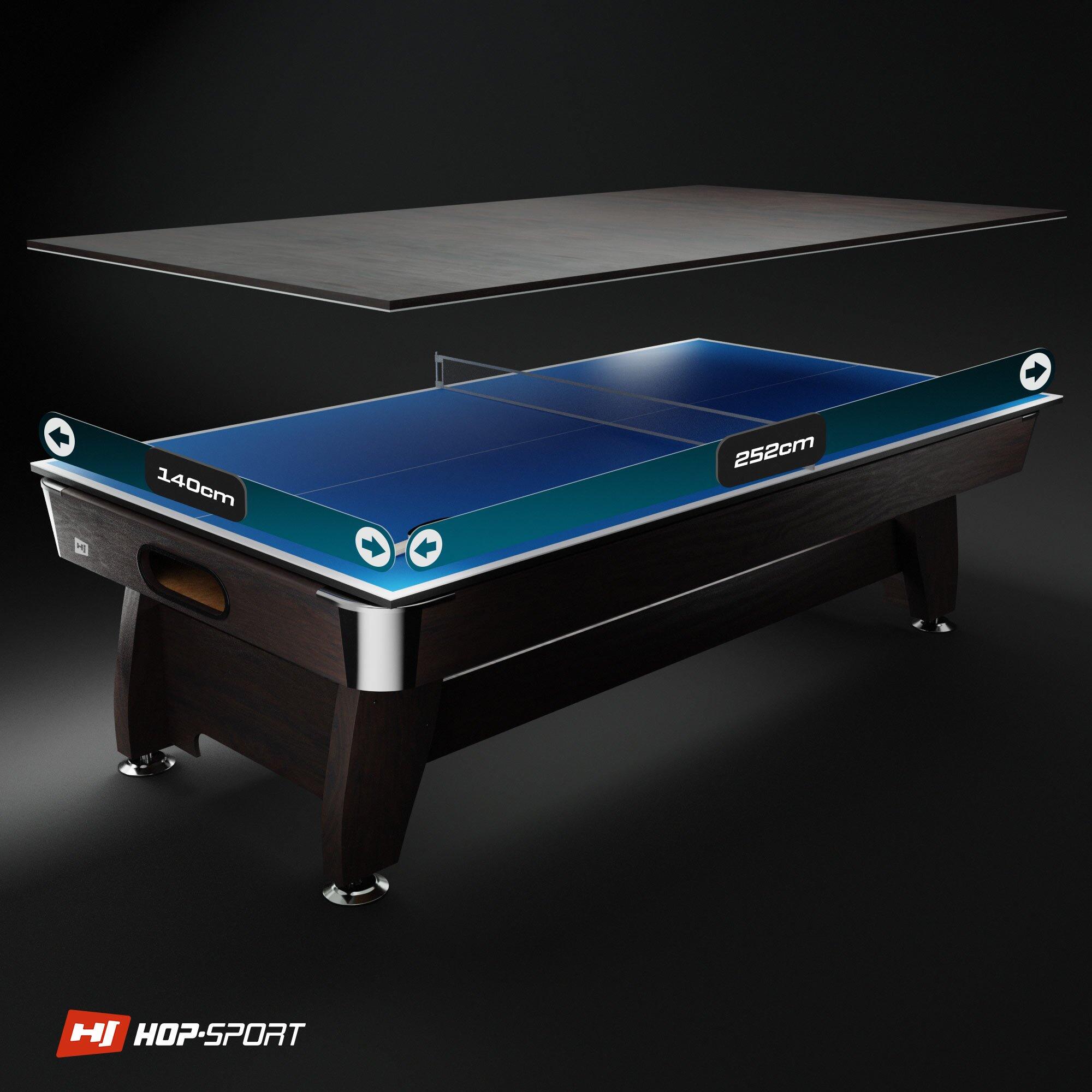 Stół bilardowy spływowy Vip Extra 8FT z nakładką ping-pong blat