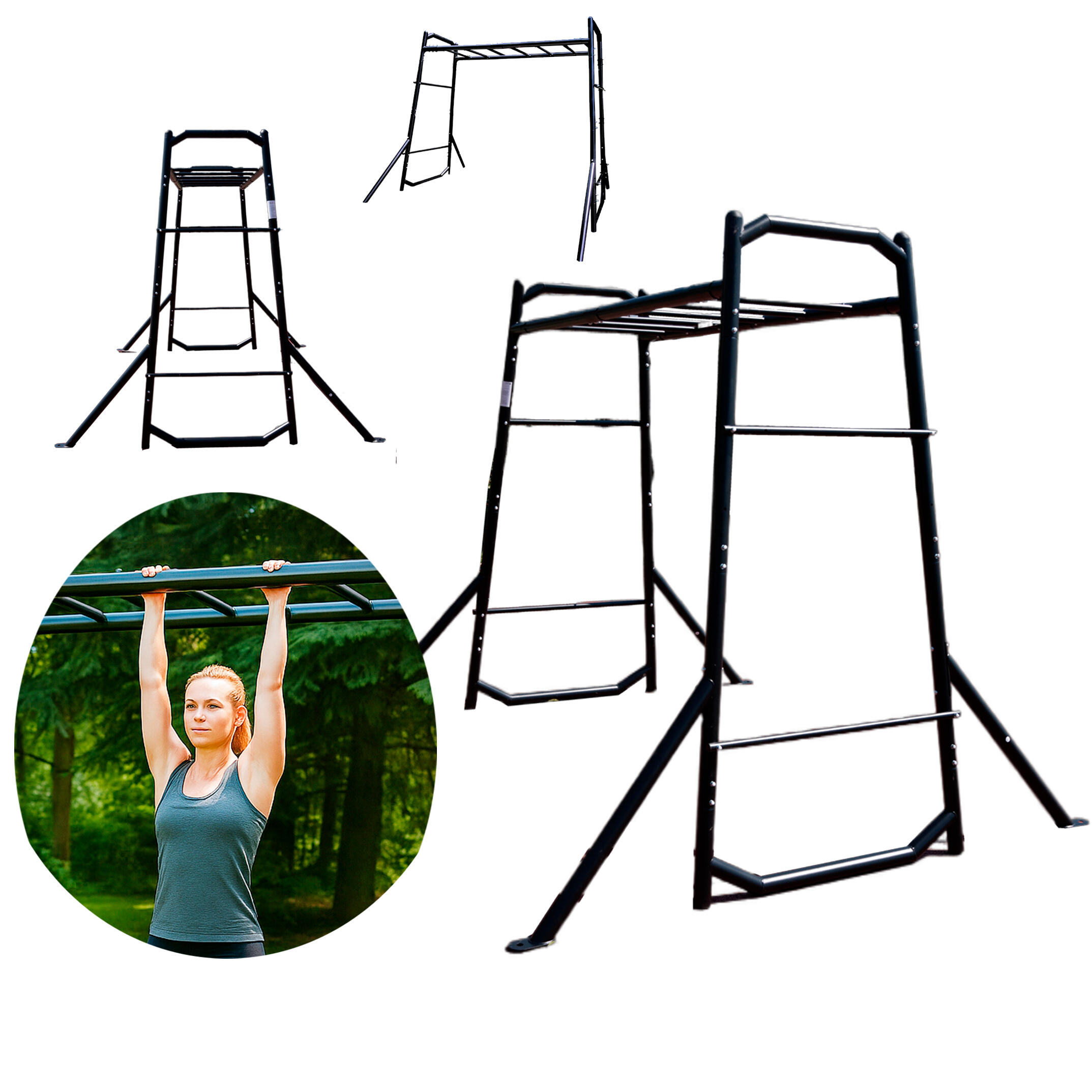 Structure d’escalade extérieure – Gym et barres de gymnastique pour jardin 1/7