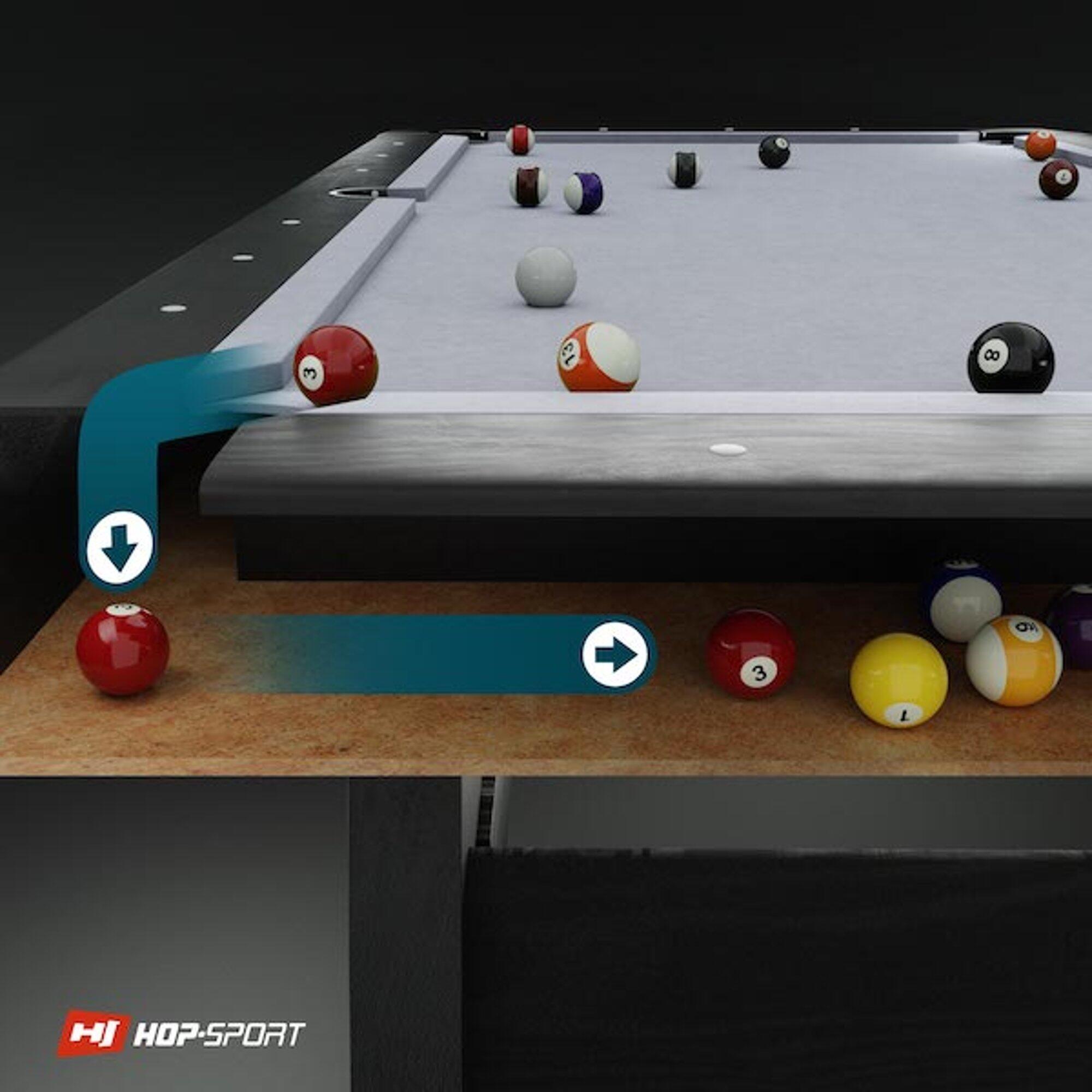 Stół bilardowy spływowy Vip Extra 9FT z nakładką ping-pong blat 7/7