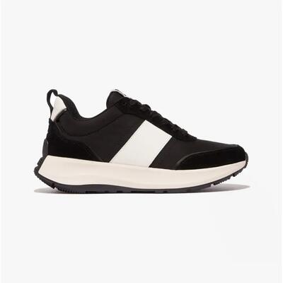 Fitflop fitflop f-mode flow sneaker - nylon & suede mix zwart 37
