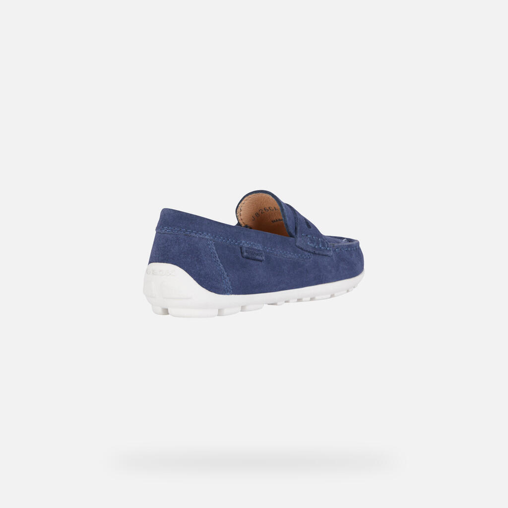 Mocassins Garçon J NEW FAST BOY Bleu Marine/Blanc 6/7