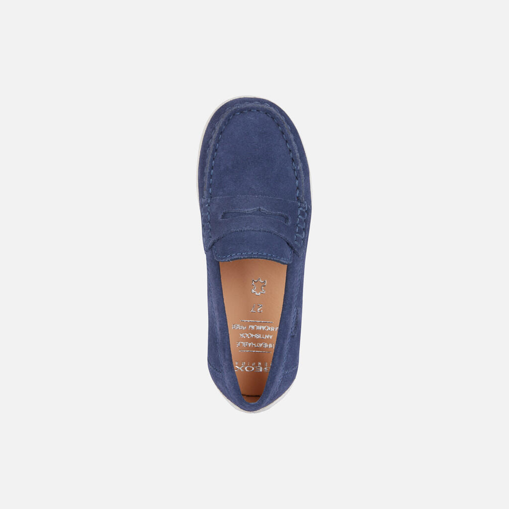 Mocassins Garçon J NEW FAST BOY Bleu Marine/Blanc 7/7