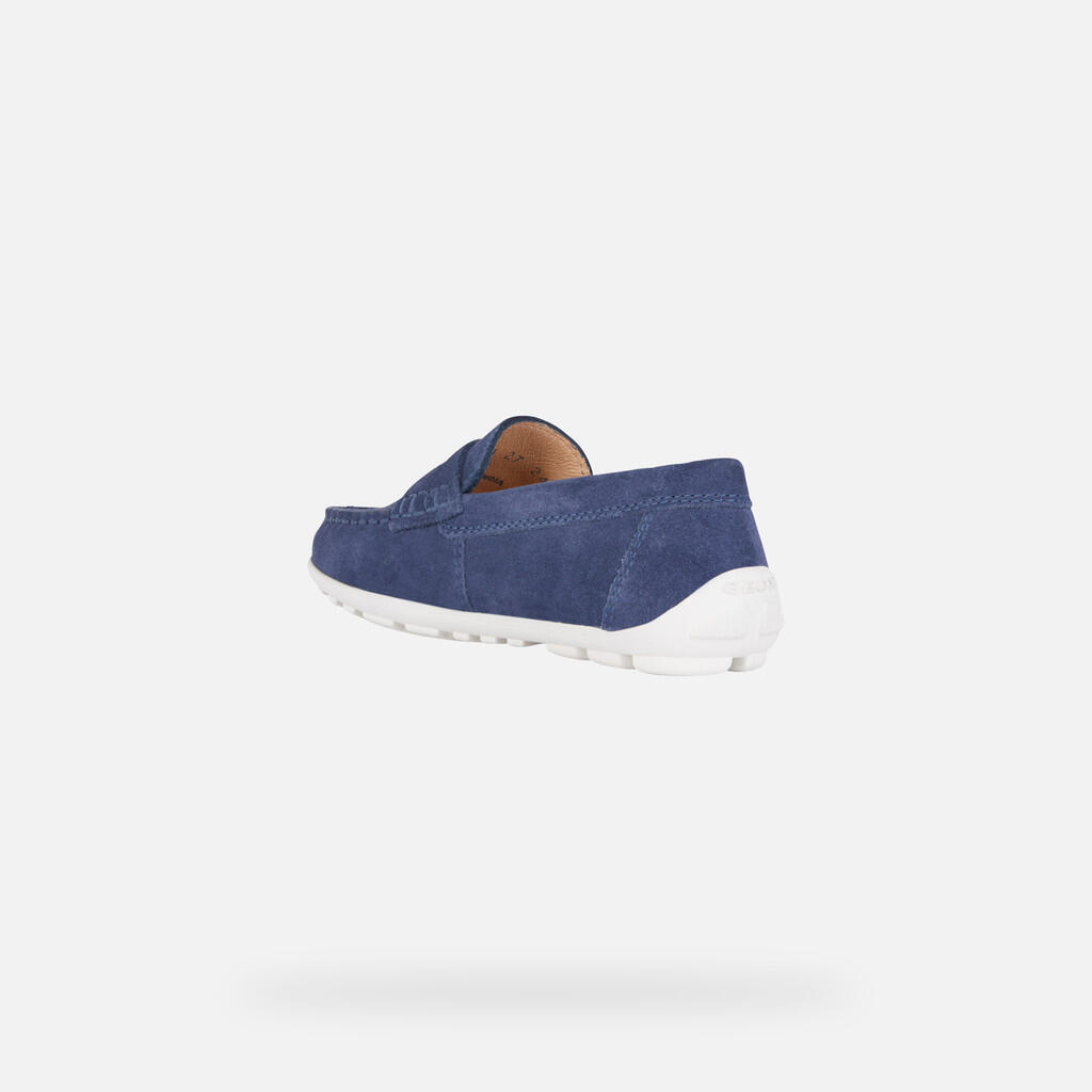 Mocassins Garçon J NEW FAST BOY Bleu Marine/Blanc 5/7