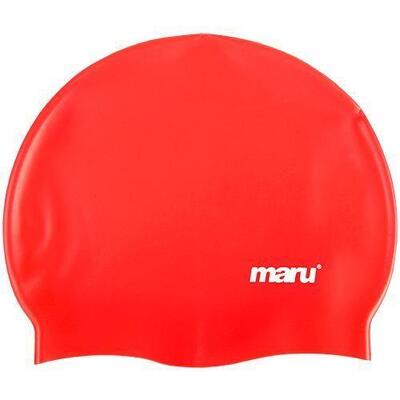 Maru solid siliconen badmuts - rood
