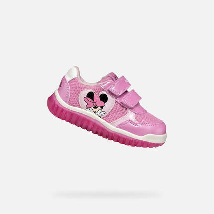 Baskets Bébé Fille B LIGHTYLOO GIRL Rose Foncé