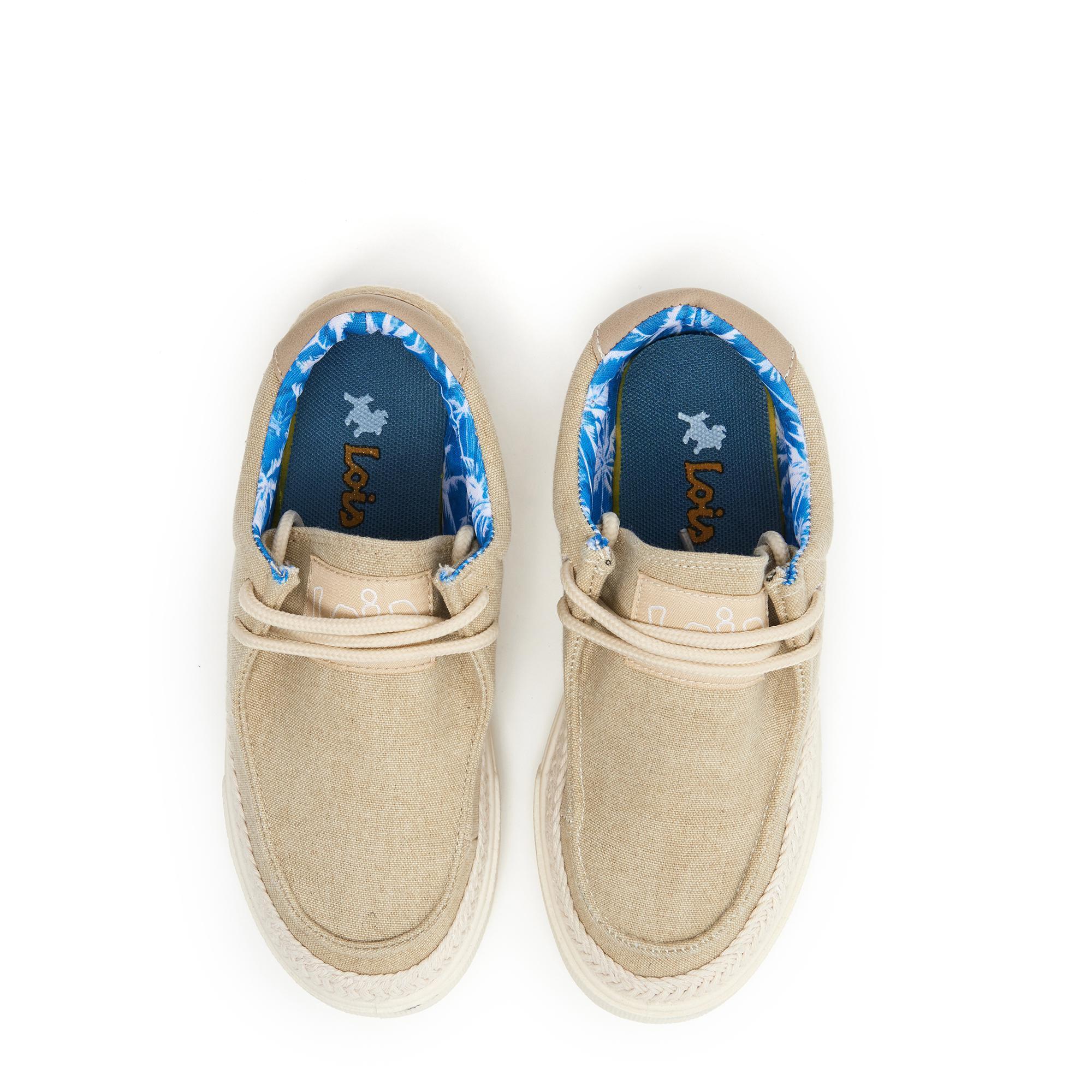Zapatillas Caminar Niños Lois 60206 Beige con Cordones 4/5