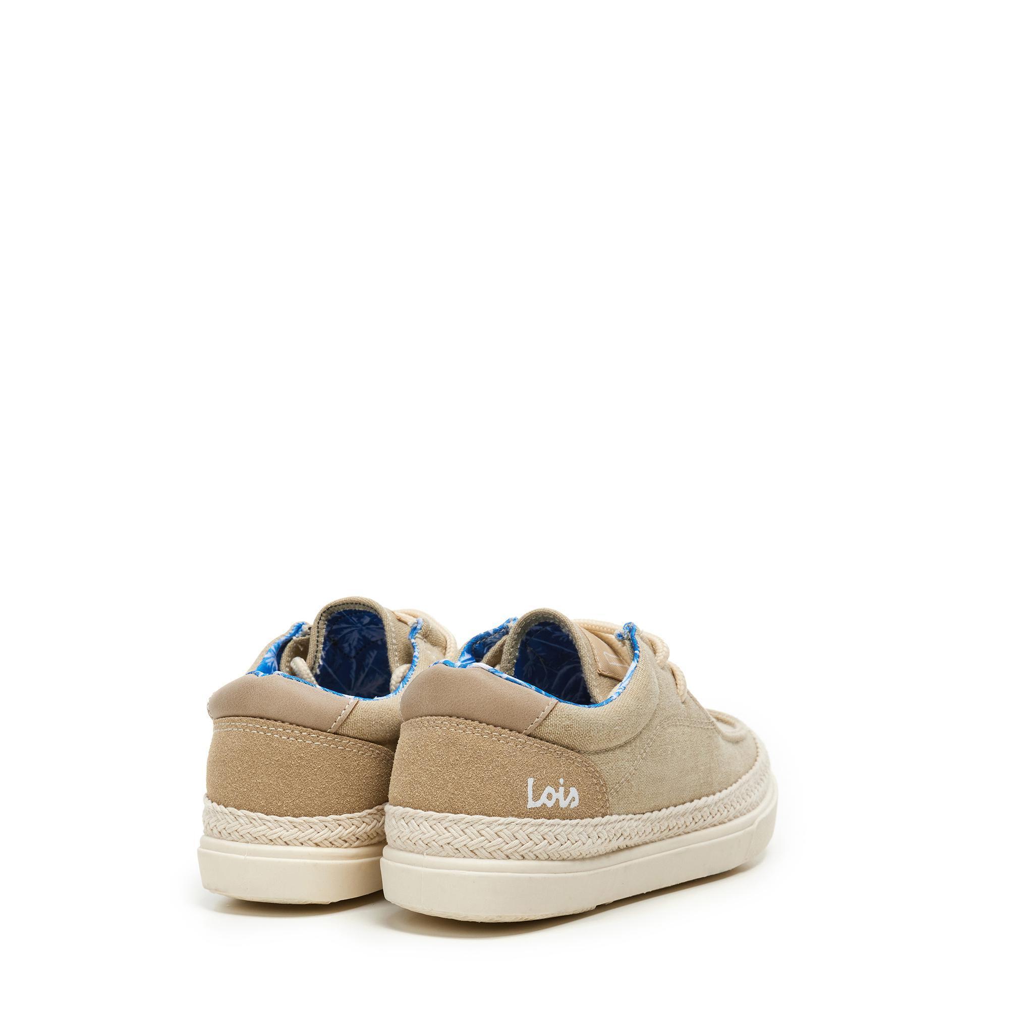 Zapatillas Caminar Niños Lois 60206 Beige con Cordones 3/5