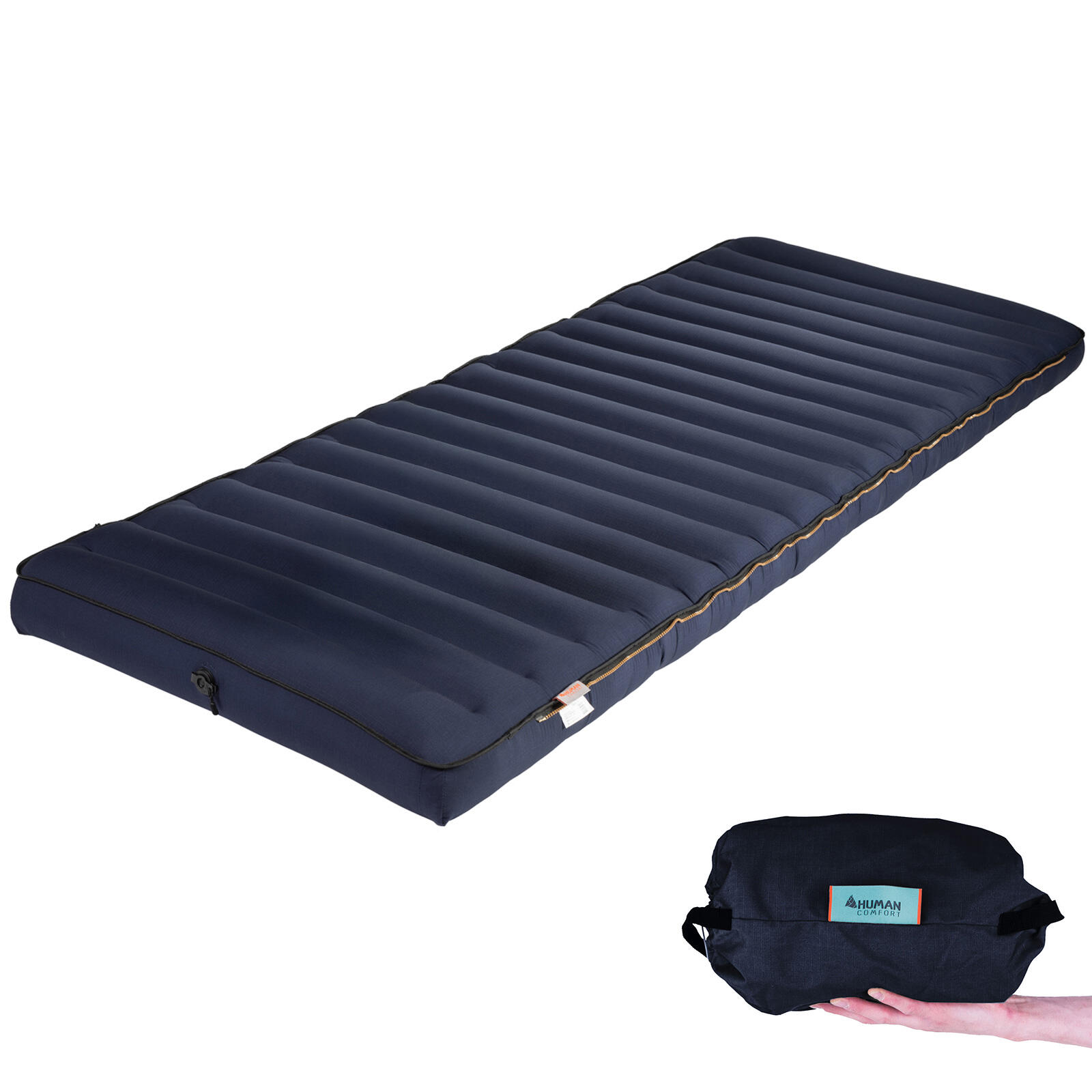 Human Comfort - Camping Lit Gonflable Chatou Matelas Invité Coton - Matelas - Bleu - Taille Unique - Decathlon