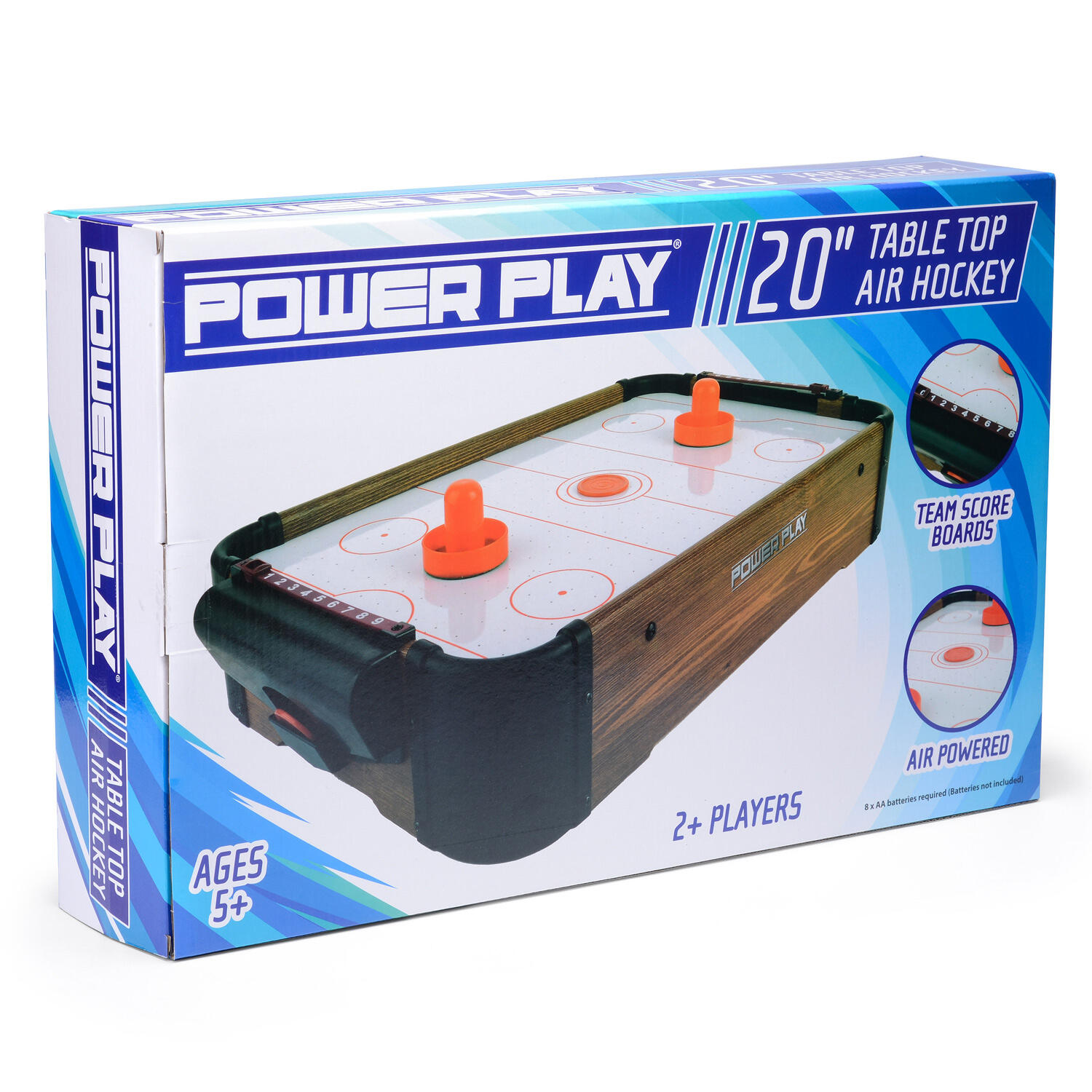 Powerplay, Air Hockey Table Game, Table Toys Game for Kids and Adults, Brown 6/6