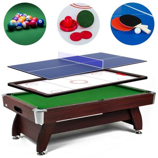 Stół Bilardowy spływowy Vip Extra 7FT z nakładką ping-pong cymbergaj