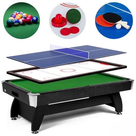 Stół bilardowy spływowy Vip Extra 8FT z nakładką ping-pong cymbergaj