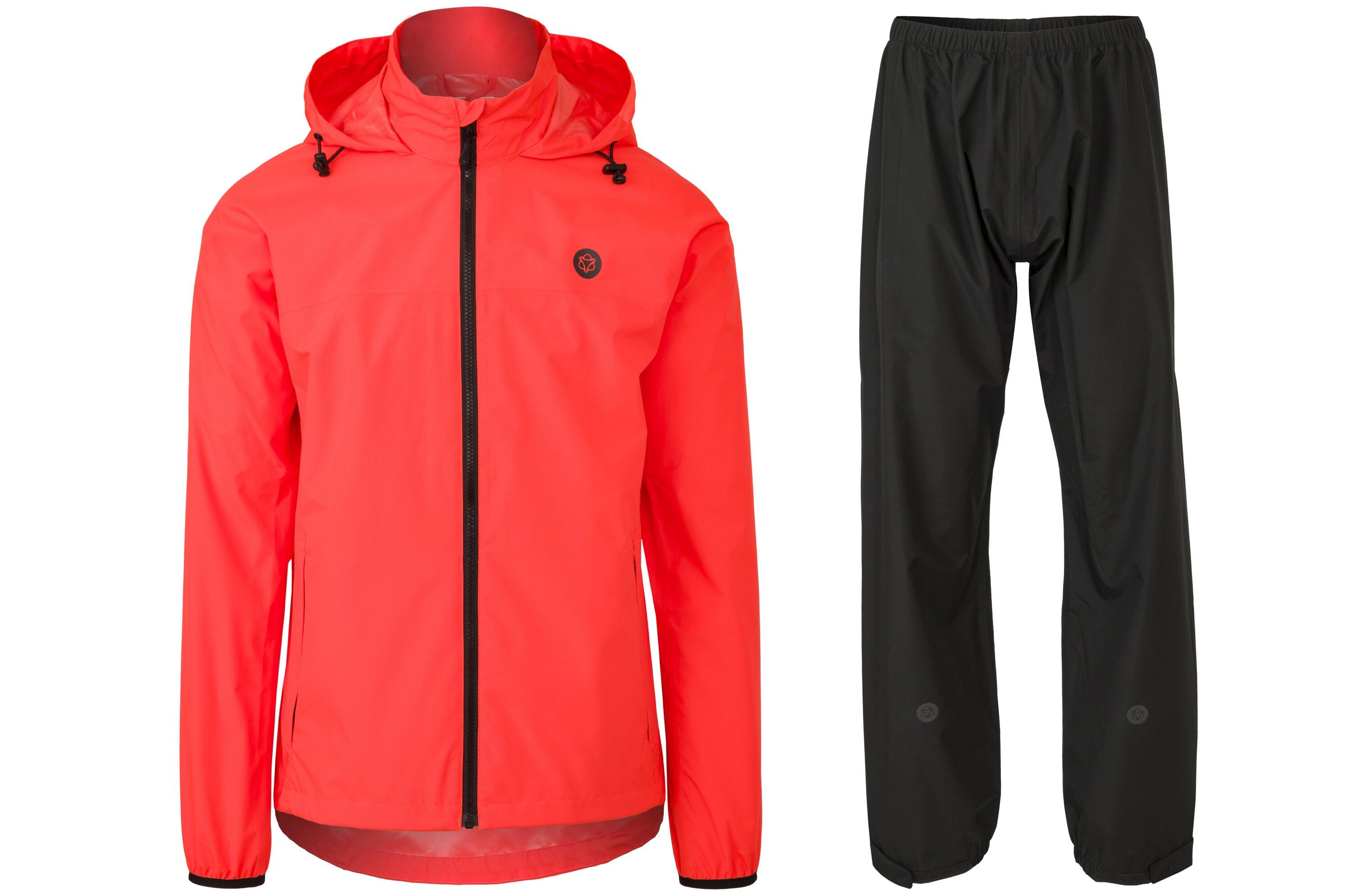 AGU Go Regenanzug Essential Hi-Vis Neonrot L
