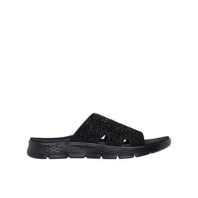 Sandalias Skechers Mujer Go Walk Flex - Glitz Negras