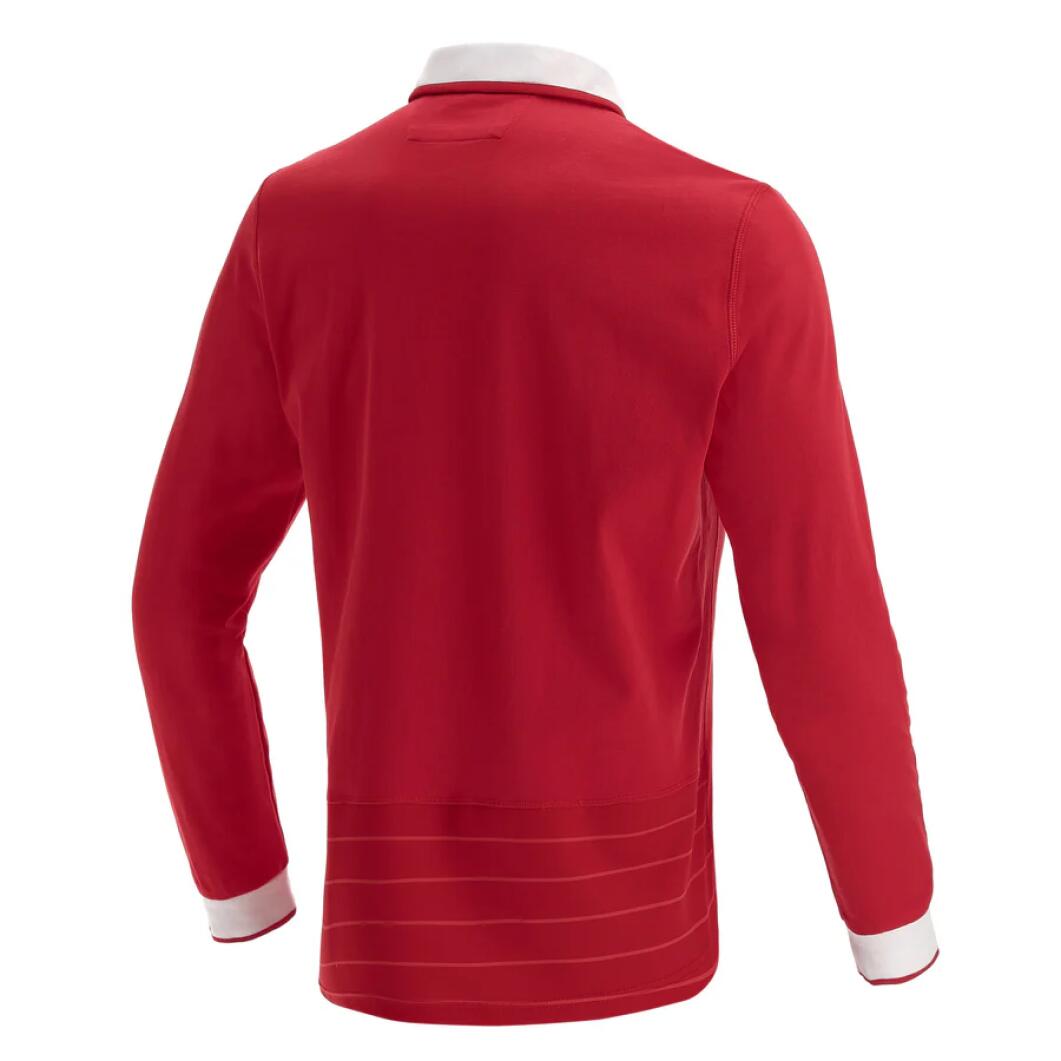 Wales Rugby Men's Classic Long Sleeve Jersey Macron Home 3/3