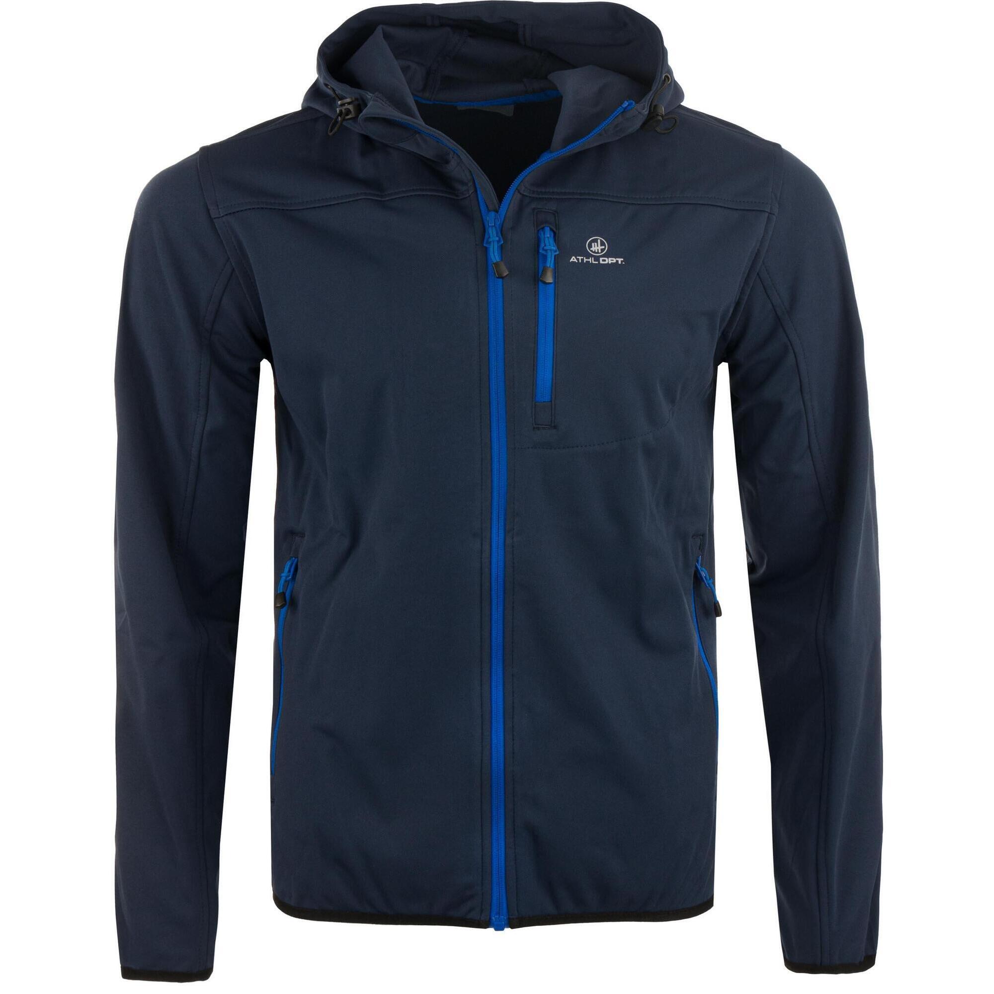 Męska Kurtka Softshell Athl. DPT Agar Navy - Wiatroodporna i Oddychająca
