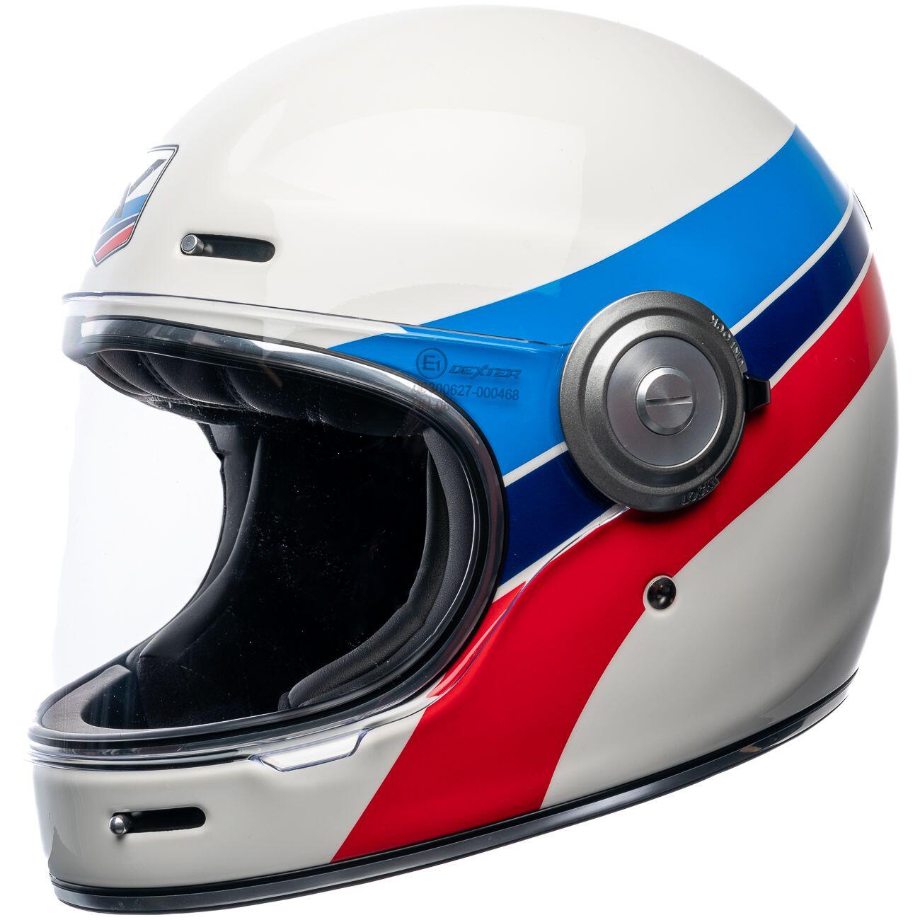 Motoblouz - Tannen Kero Adulte Blanc/bleu/rouge Dexter - Casque - Blanc|rouge - 40 M - Decathlon