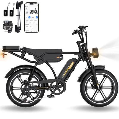 E-Bike RCB G19 PRO - APP/NFC - Zweibatterie 90-120 km - 20×4,0" Vollfederung​
