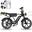 Vélo électrique G19 PRO, APP/NFC, 2x15.6Ah (90-120km), 20×4.0" suspendu