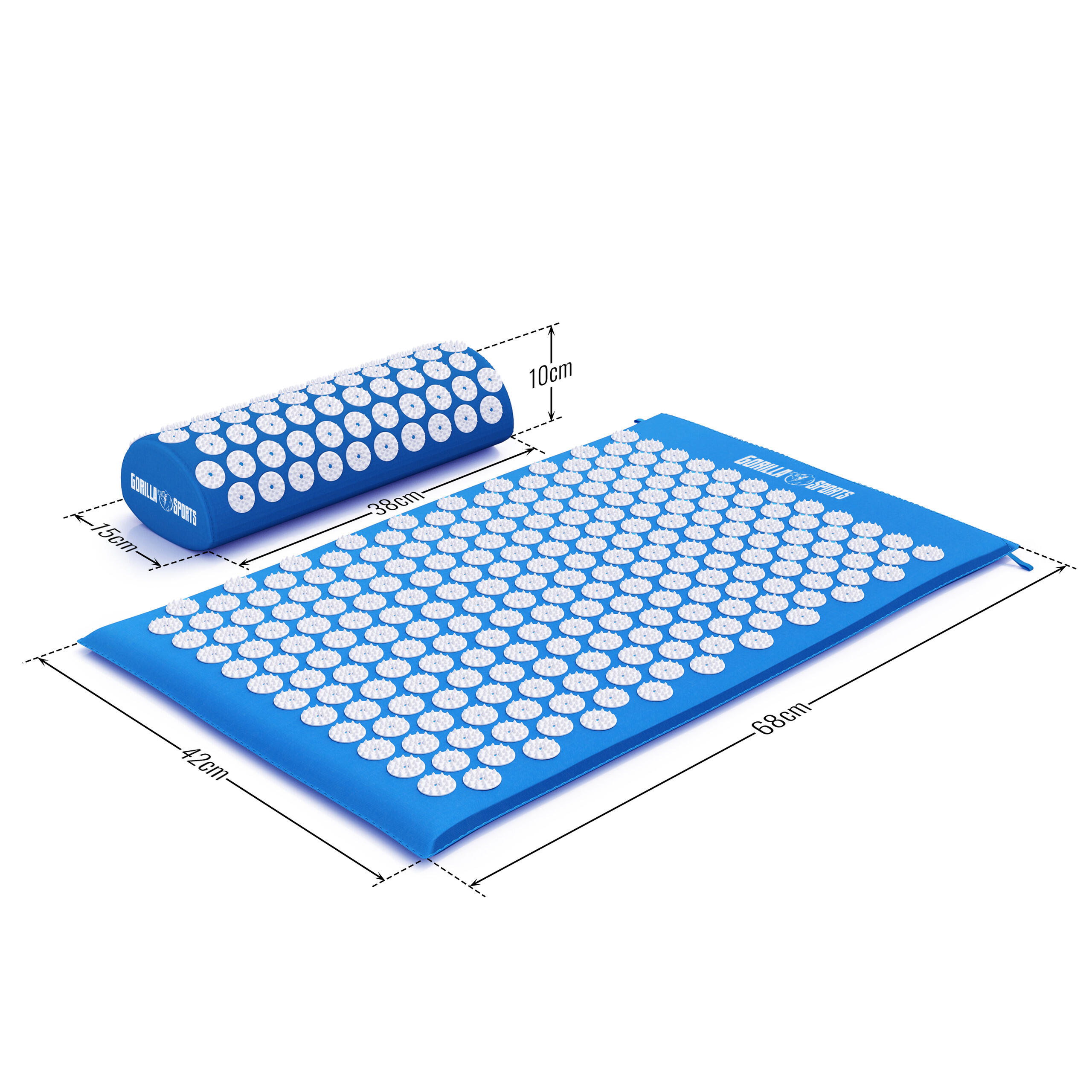 Gorilla Sports Dark Blue Acupressure Mat Cotton 4/7