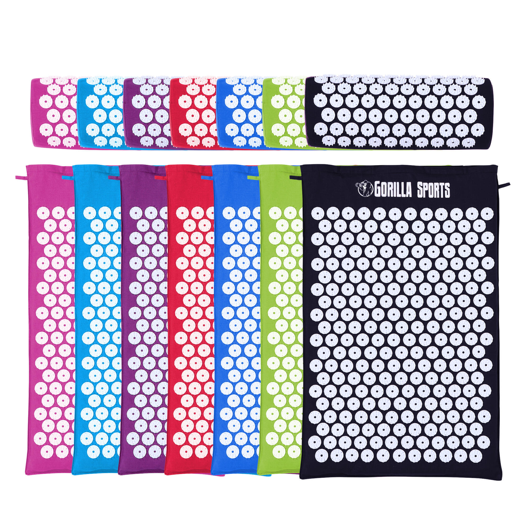 TAPIS ET COUSSIN D'ACUPRESSION AVEC SAC DE TRANSPORT | YOGA | COLORIS AU CHOIX 6/7