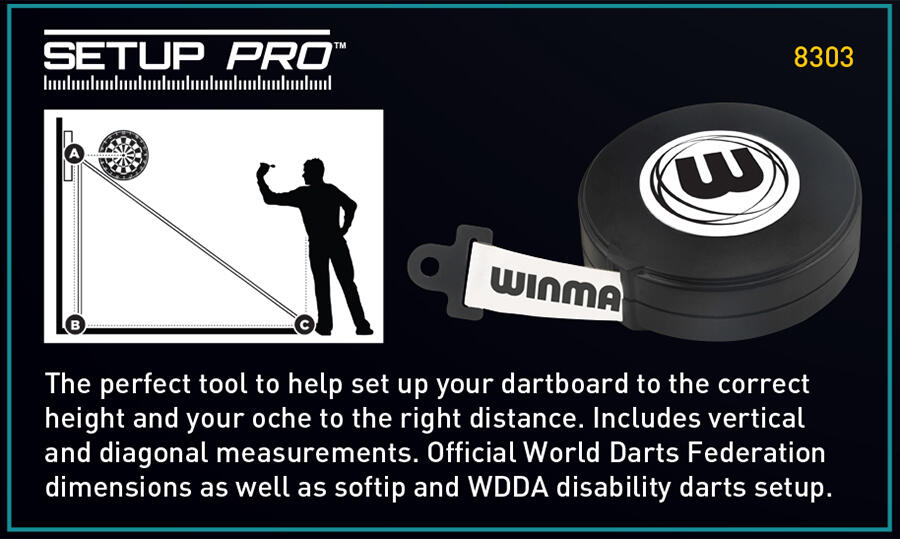 Winmau Setup Pro Maßband 1/2