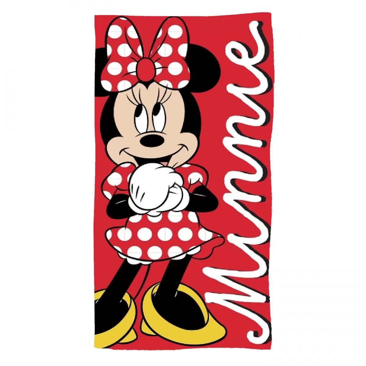 Disney - Serviette De Plage En Microfibre Fille Disney Minnie - Serviette De Bain - Multicolore|rouge - Taille Unique - Decathlon