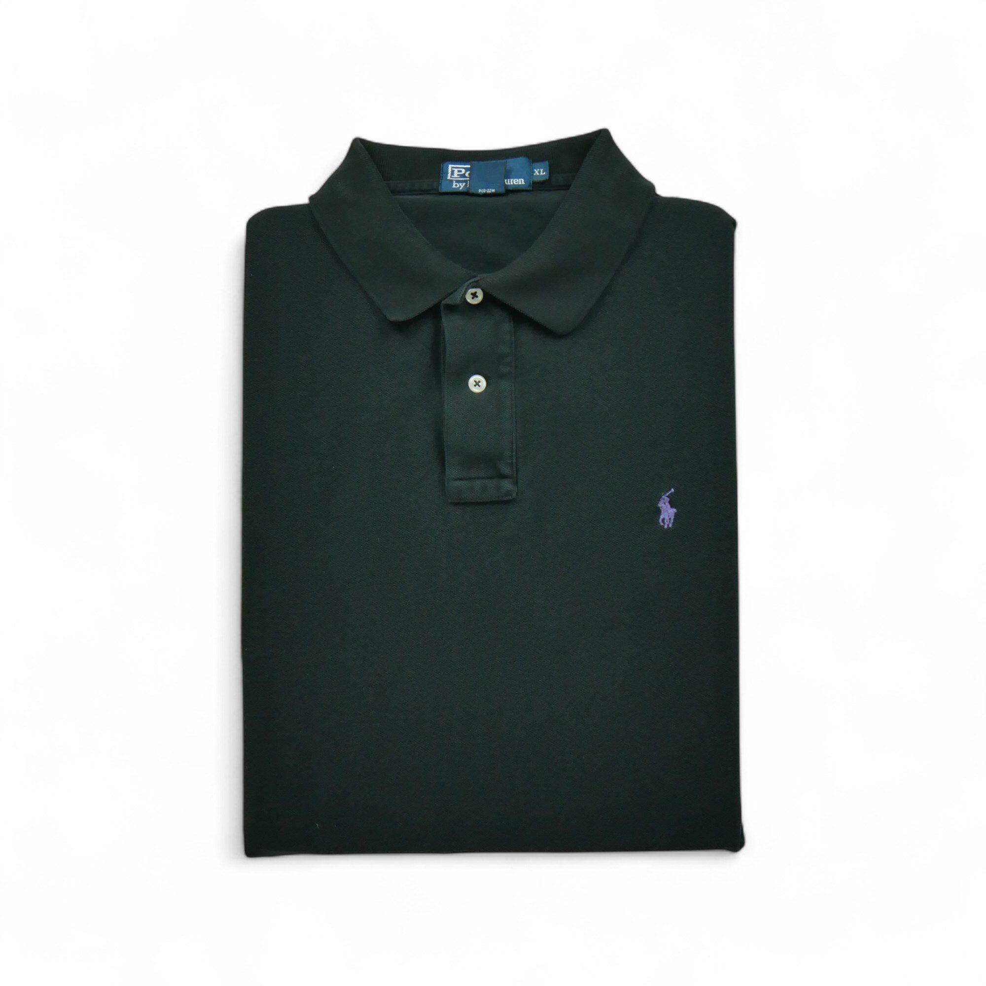 RALPH LAUREN Seconda Mano - Polo da uomo a maniche corte nero - Stato eccellente