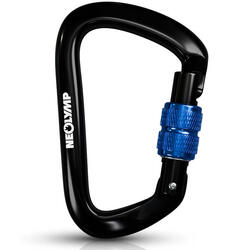 NEOLYMP Mousqueton aluminium 25kN – Screw-Lock, léger, robuste, outdoor