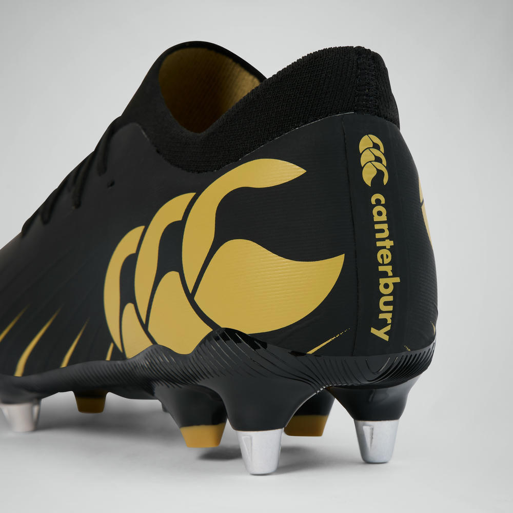 Canterbury Speed Falcon Pro SG Cleats Black and Gold 5/7