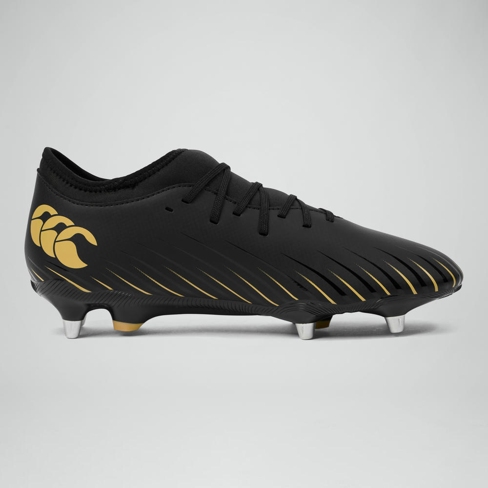 Scarpe con tacchetti Canterbury Speed Falcon Team SG rugby e calcio nero e oro 3/7