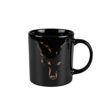 Keramiktasse mit Fuchskopf, Schwarz und Camouflage