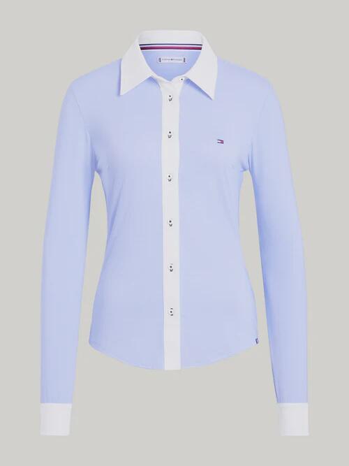 TOMMY HILFIGER EQUESTRIAN Tommy Hilfiger Equestrian Essex Shirt Lange Mouwen Dames Blauw -